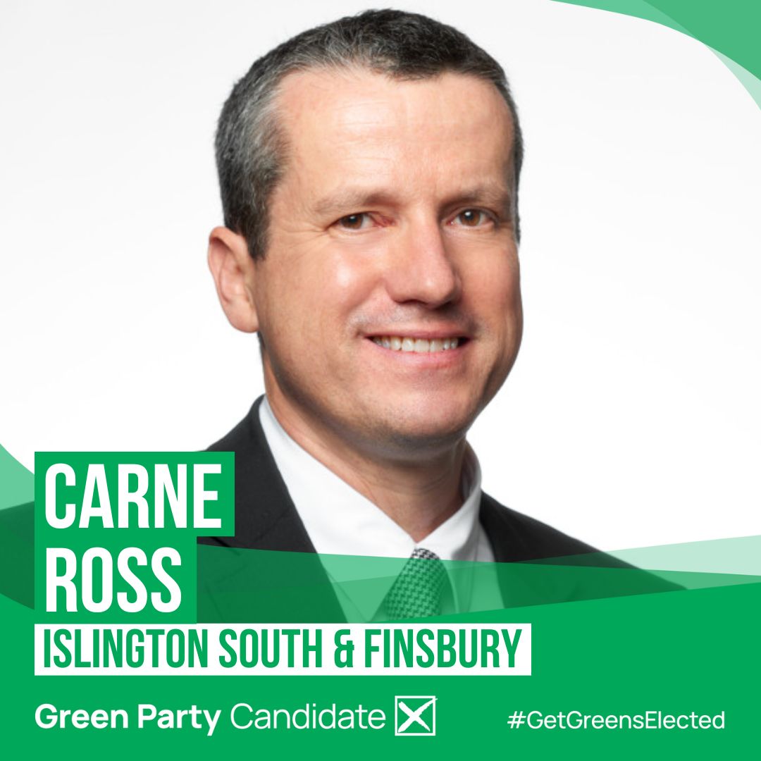 Carne Ross, Islington South and Finsbury campaign photo.