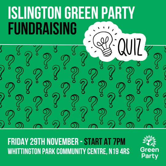 Image for fundraising quiz with lots of question marks on it and a lightbulb Event details: - Friday 29th November 2024, from 7pm Whittington Park Community Centre, N19 4RS